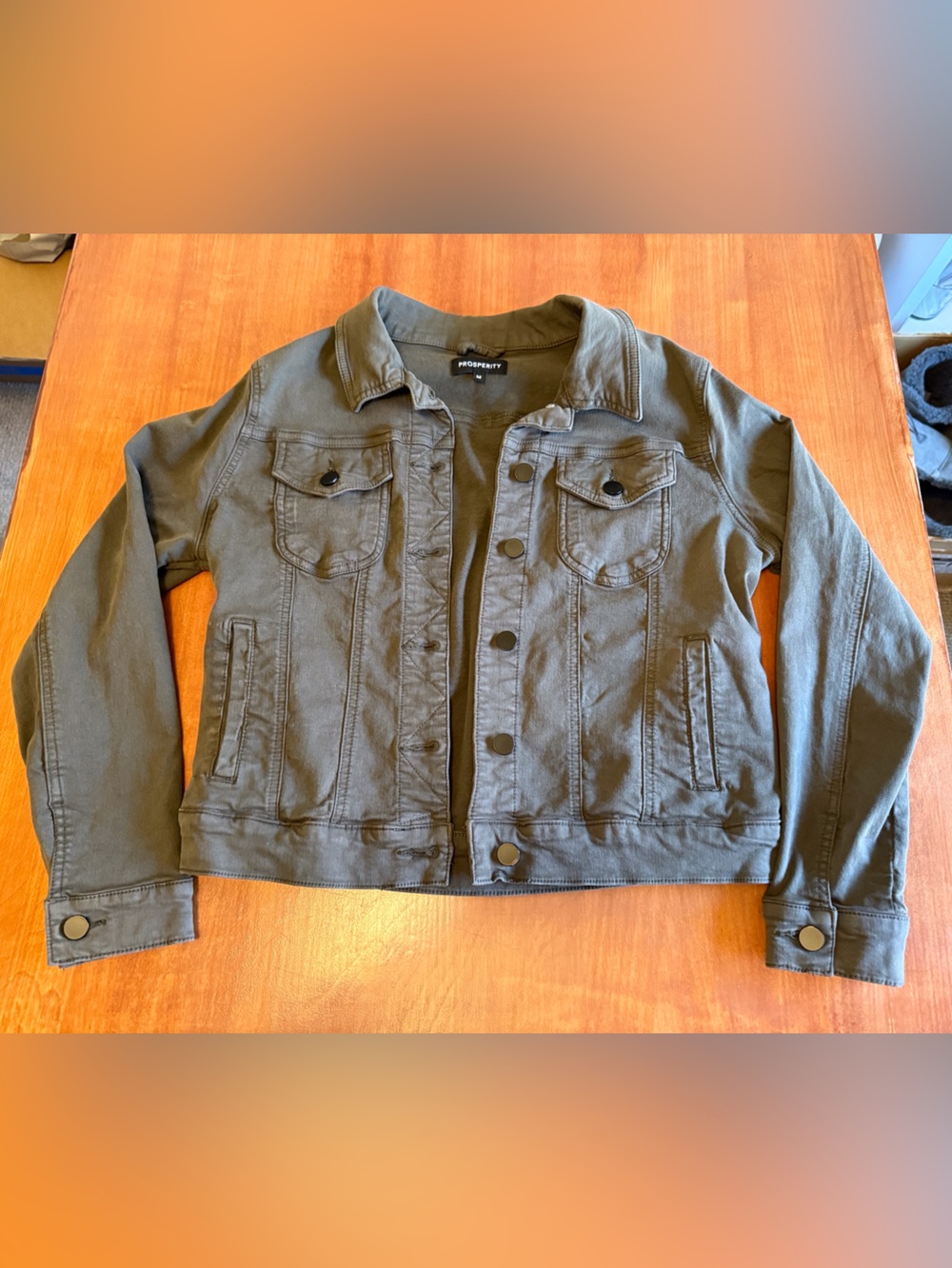 Women's Olive Green Denim Jacket